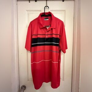 Men’s XXL Red PGA Tour Pro Series Athletic Fit Golf Polo Shirt